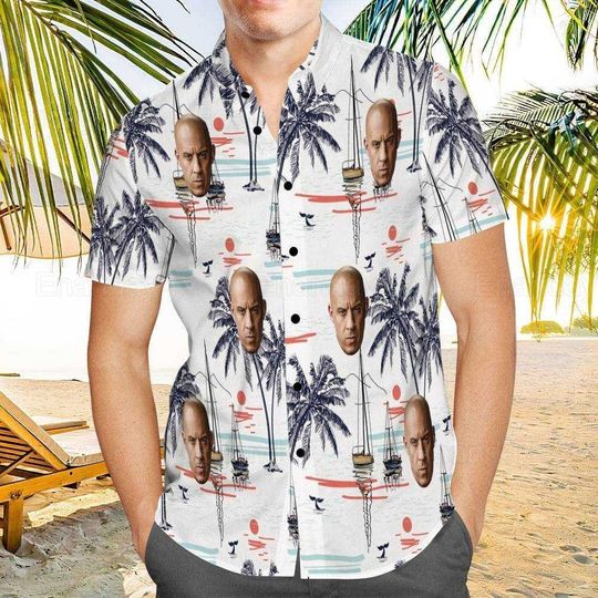 Fast And Furious Shirt, Vin Diesel Hawaiian Shirt, Vin Diesel Button Shirt