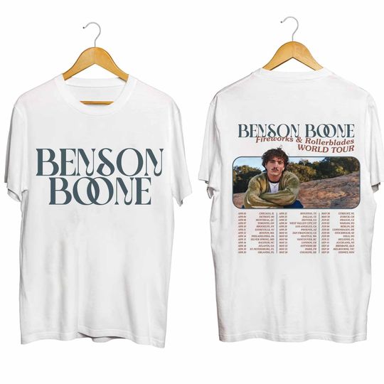 Benson Boone Fireworks and Rollerblades 2024 World Tour Shirt, Benson Boone Beautiful Things Shirt