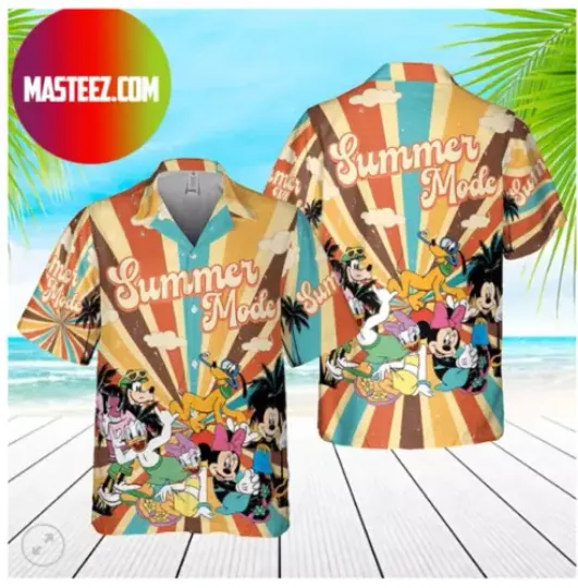 Disney Mickey Mouse And Friend Summer Retro 3D HAWAII SHIRT