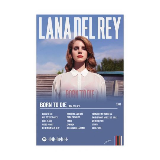 BORN TO DIE | Lana Del Rey | Wall Print | Album Cover Poster | Wall Decor | Bedroom Poster