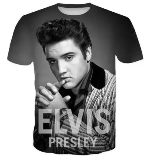 Elvis Presley 3D Printed T-Shirt, The King of Rock