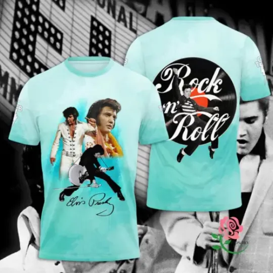 Elvis Presley Tshirt, Elvis Presley 3D Shirt, Rock Music 3D Shirt, All Over Print