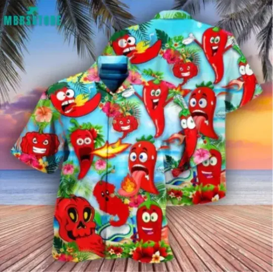 Funny Chili Peppers Edition 3D HAWAII SHIRT