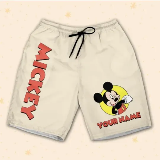 Personalize Jersey Mickey Coin Shorts Custom 3D Shorts Sports Outfit Cute Gift