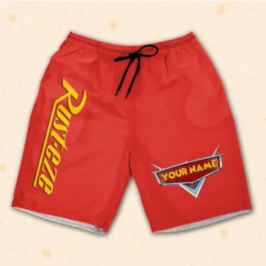 Personalize Mcqueen Red Shorts JS Custom 3D Shorts Sports Outfits Cute Gifts