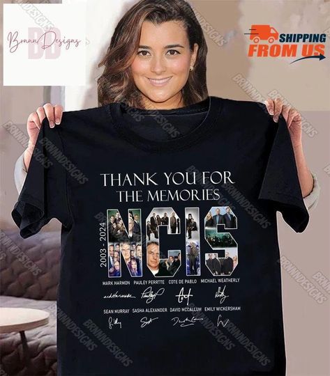 Ncis Tee, Anniversary 2003 2024 Thank You Signatures Shirt, Ncis Shirt,  Ncis Fans Gift