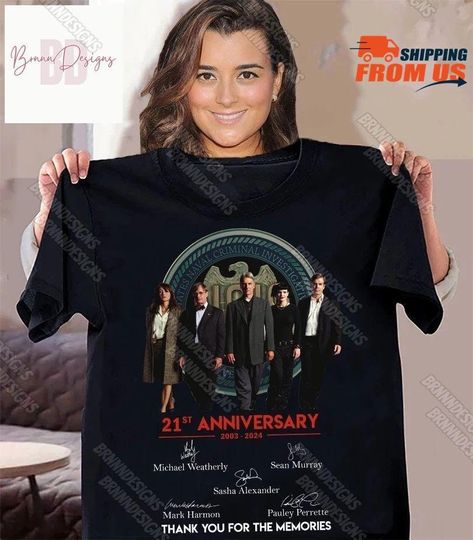 Ncis Shirt, 21Th Anniversary 2003 2024 Thank You Signatures Shirt T Shirt, Ncis Lover