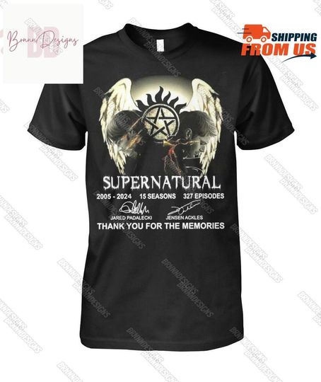 Supernatural Tee, 36th Anniversary 2005 2024 Thank You Signatures Shirt