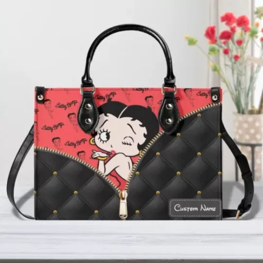 Personalized Betty Boop Mon Gift Handbag, Custom Betty Boop Mother's Day Gift