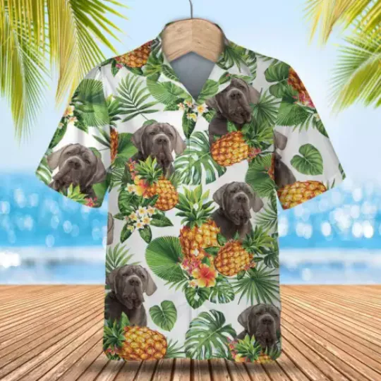 Neapolitan Mastiff - Tropical Pattern 3D HAWAII SHIRT