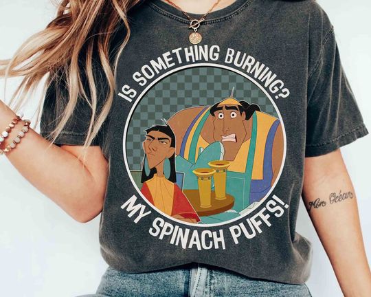 Vintage Is Something Burning My Spinach Puffs Krock and Kuzco T-shirt, Disney The Emperor's New Groove Tee,