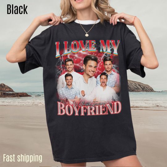I Love My Boyfriend Shirt, Custom Bootleg Rap Tee, I Love My bf Shirt, Couples