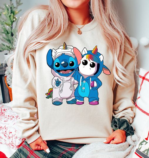 Disney Stitch and Unicorn Cosplay Friends Costume T-shirt