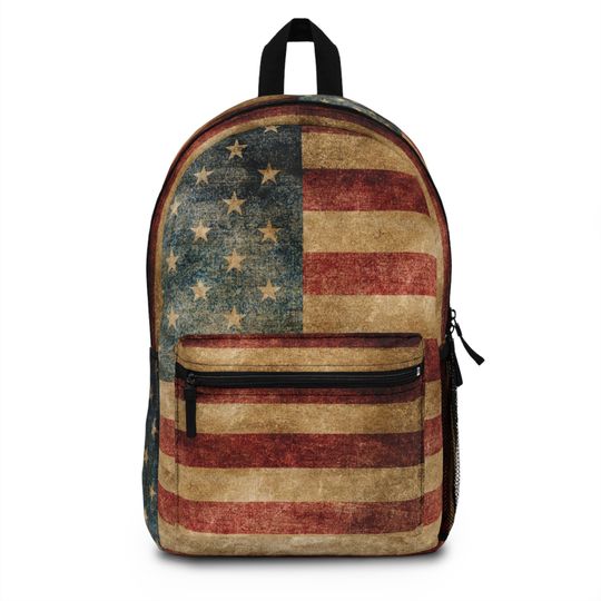 Backpack, Old Glory, Vintage Antique Style American Flag Backpack
