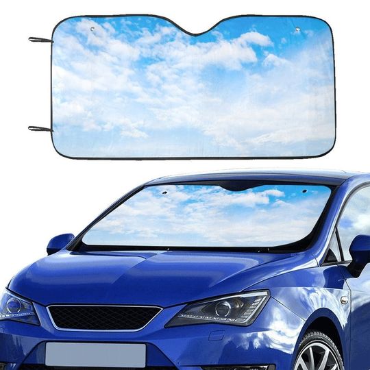 Clouds Windshield Sun Shade, Blue Sky Car Accessories Auto Vehicle