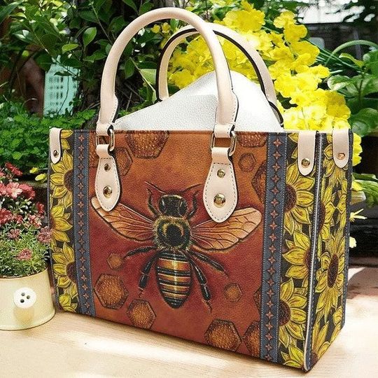Beekeeping Leather Bag, Women Beekeeping Leather Handbag