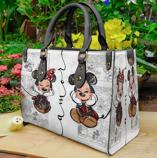 Vintage Mickey Leather HandBag, Mickey Handbag