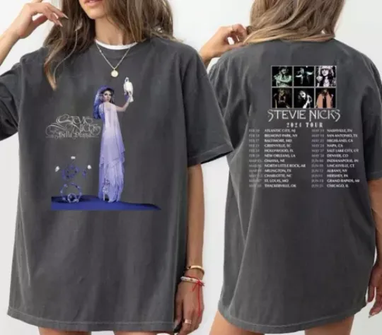 Stevie Nicks 2024 Tour Shirt, Nicks Live In Concert 2024 Unisex T-shirt