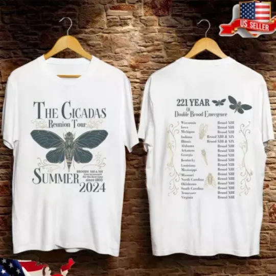 221 year of Cicadas Emergence Tour 2024 Unisex T Shirt