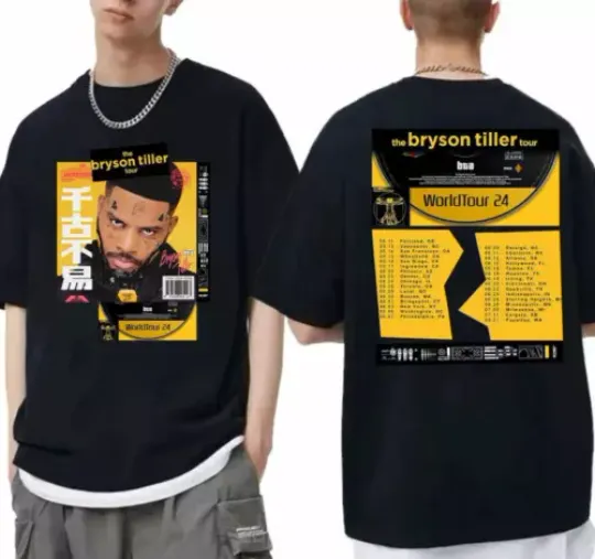 The Bryson Tiller 2024 Tour 2 Sides Shirt, Bryson Tiller 2024 Concert Shirt