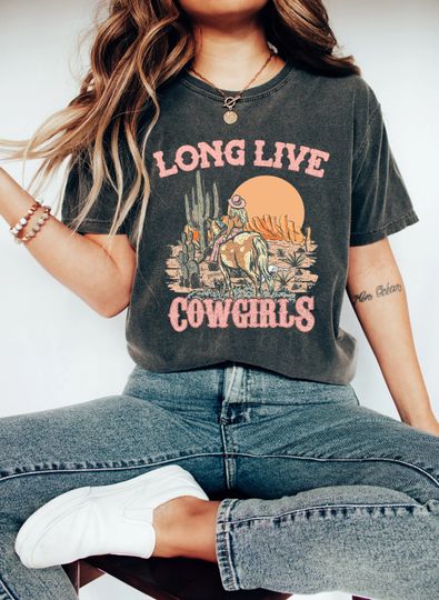 Vintage Westen Long Live Cowgirls Shirt, Boho Western Shirt