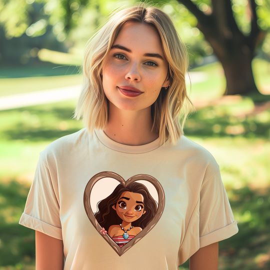 Disney Moana Heart Shirt, Princess Moana Shirt