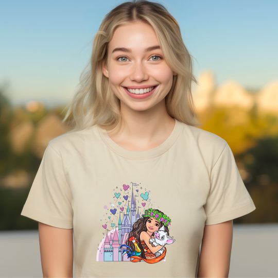 Princess Moana Castle Shirt, Disneyland Princess Moana Shirt