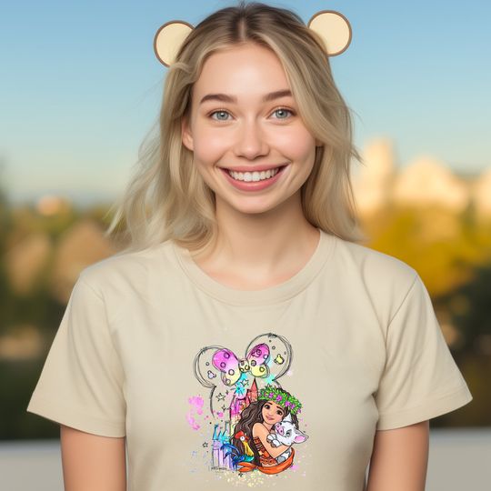 Moana Watercolor Shirt, Disneyland Princess Moana Shirt