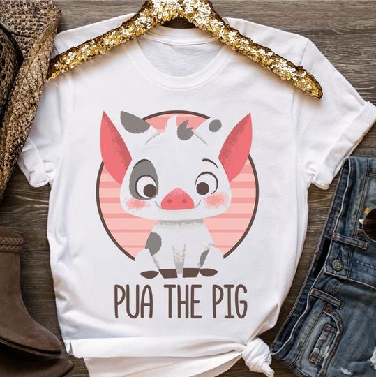 Funny Cute Disney Moana Pua The Pig Graphic Shirt