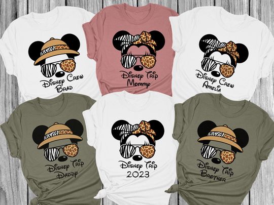 Custom Family Matching Disney Safari Shirt, Custom Disney Family Shirts