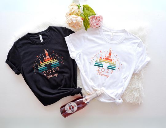 Disney Castle 2024 T-Shirt, Family Trip 2024 Shirt, Personalized Family Disney Vacation