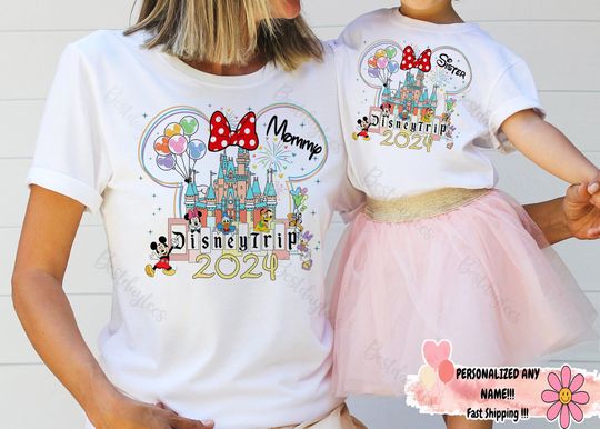 Custom Disney Trip 2024 Family Shirts, Disney Matching Shirts, Disney Vacation