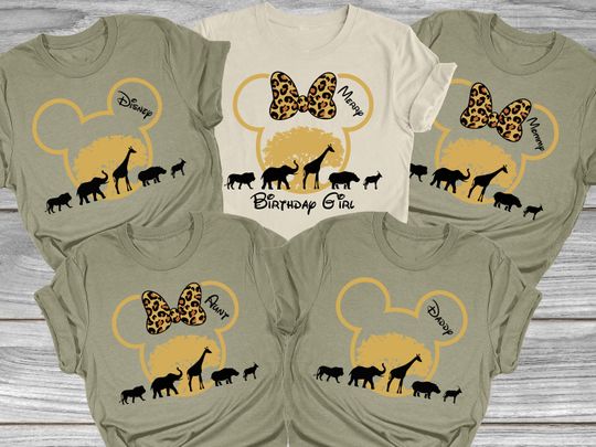 Custom Disney Birthday Safari Shirts, Disney Trip Shirt, Animal Kingdom Shirt