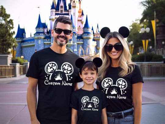 Custom Name Disney 2024 Family Matching Shirts, Personalized Name Disney Trip