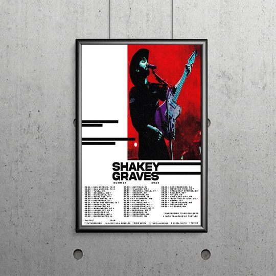 Summer Tour 2024 Shakey Graves Poster, Home Decor