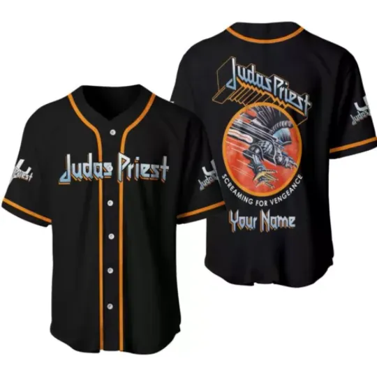 Judas Priest Invincible Shield Baseball Jersey Shirt, Judas Priest 3D Shirt