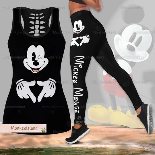 Cute Mouse Tank Top, Funny Mouse Leggings, Cute Mouse Workout Tank