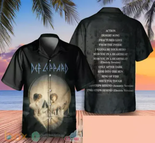 Def Leppard Hawaiian Shirt, Dad shirt Aloha- Dad gift