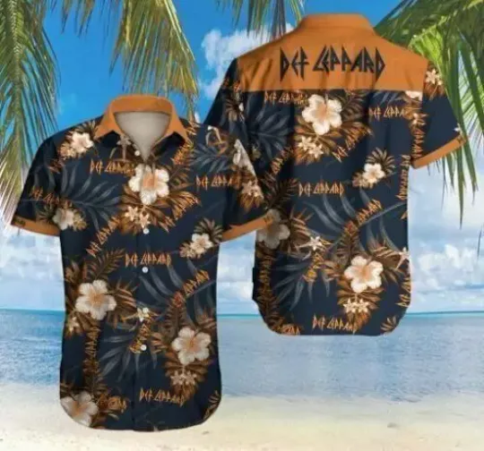 Personalized! Def Leppard Rock Band Hawaiian, 3D Hawaiian Shirt, Gift Fans