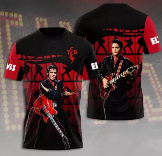 Elvis Presley T-Shirt, Elvis Presley 3D Shirt, Rock Music 3D Shirt