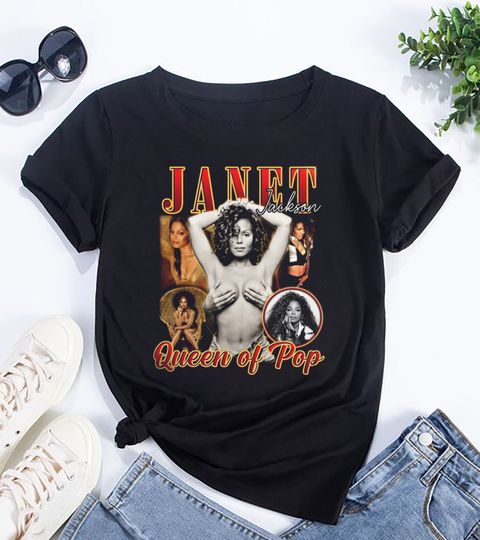 Signature Janet Jackson Shirt, Janet Jackson Fan Gift, Janet Jackson 90s Vintage Tee