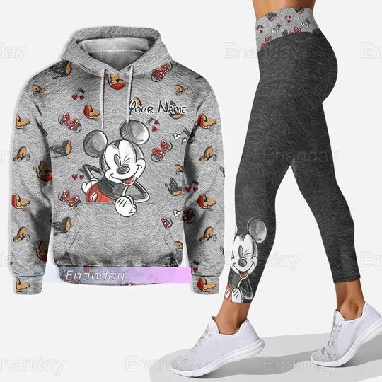 Mickey Mouse Hoodie, Mickey Custom Hoodie, Mickey Women's Leggings