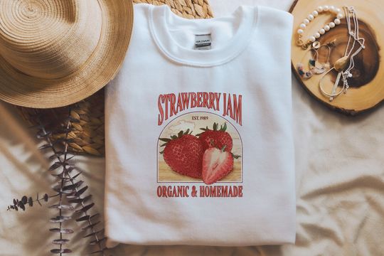 Strawberry Jam Sweatshirt, Vitnage Strawberry Sweatshirt
