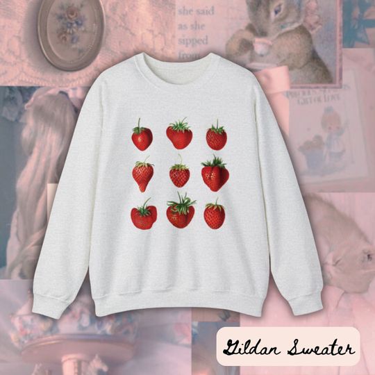 Strawberry Sweater Strawberry Shortcake Coquette Room