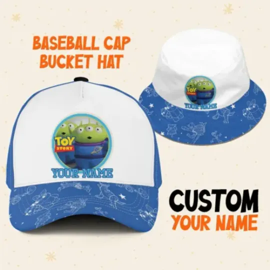 Custom Toy Story Aliens Team Logo Cap, Custom Disney Hat, Toy Story Baseball Cap