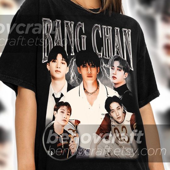 Stray Kids Bangchan Retro 90s Bootleg T-shirt, Stray Kids Shirt, KPOP T-shirt