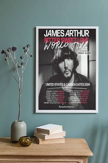 James Arthur US And Canada Tour 2024 Poster
