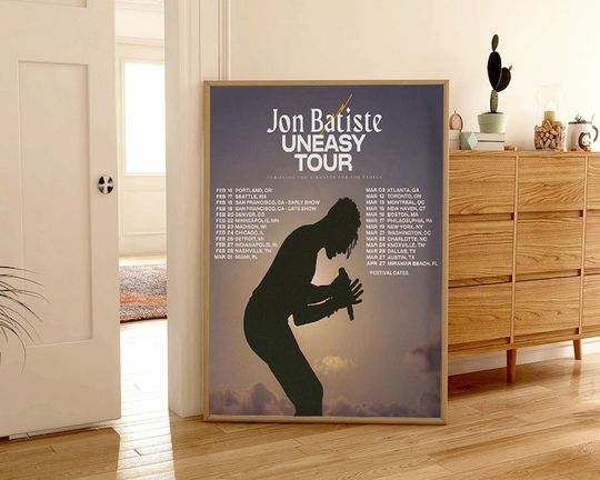 Jon Batiste The Uneasy Tour 2024 Home Decor Poster