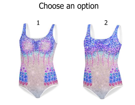 Taylor inspired Concert outfit for girls, printed on jewels, bejeweled, pink blue Swimsuit