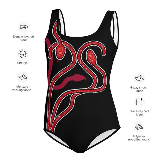 Taylor inspired red snakes concert outfit,  Swimsuit